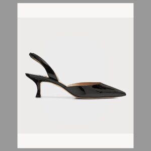 Manolo Blahnik NIB Carolyne Low-Heel Patent Halter Pumps (Orig. $850) w/tax